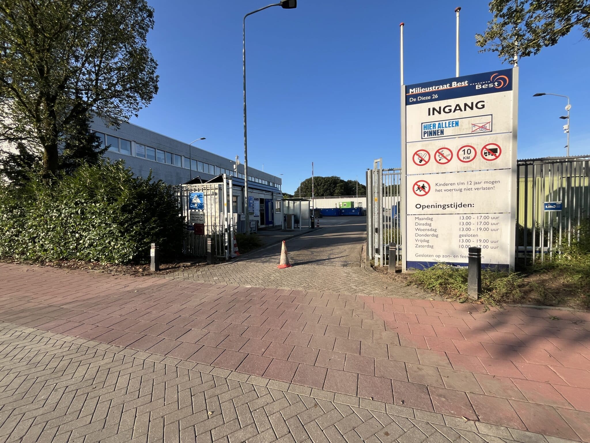 servers inleveren milieustraat